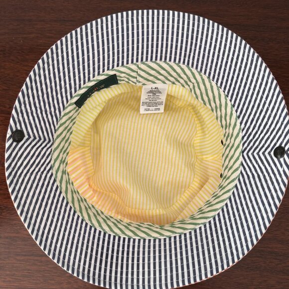 J Crew Bucket hat with snaps in cotton poplin * SZ: L/XL - Picture 4 of 6